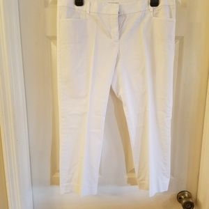 White Express white crop pant